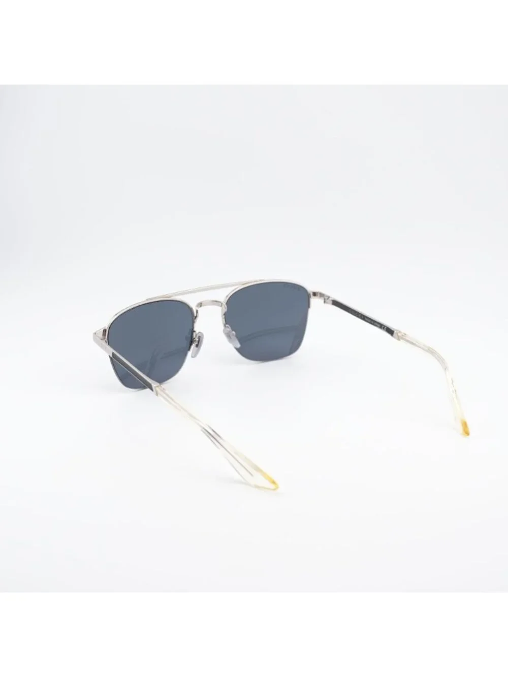 Gucci GG0985S 001 Men Sunglasses Silver Square Frame, Grey Lenses